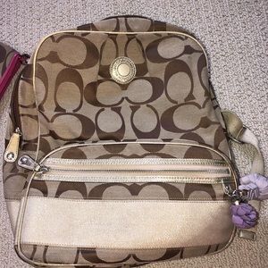 Authentic Gold coach book bag